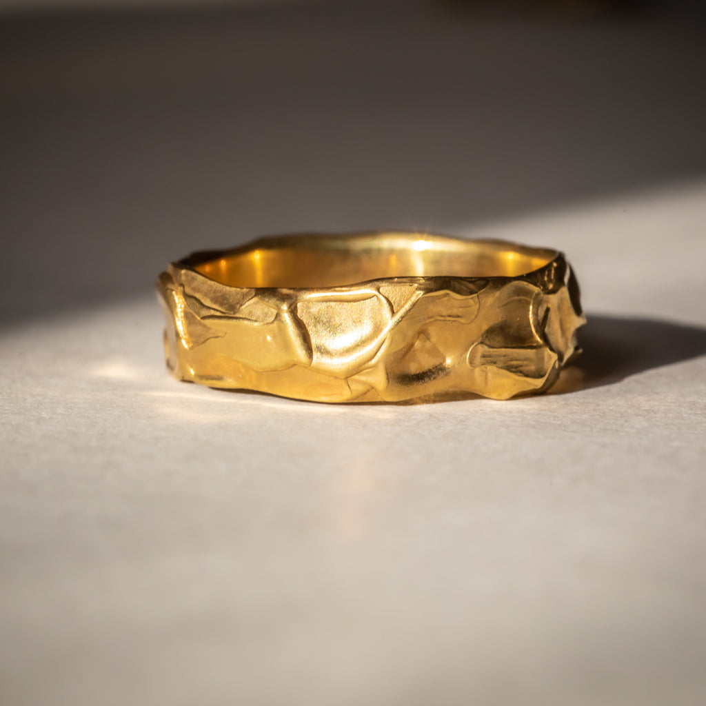 Ethically made wedding band in 18ct Fairtrade Yellow Gold