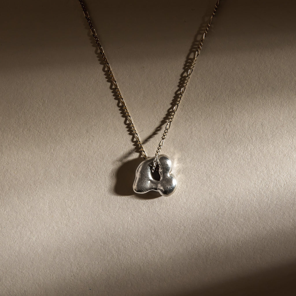 Sterling silver nugget pendant