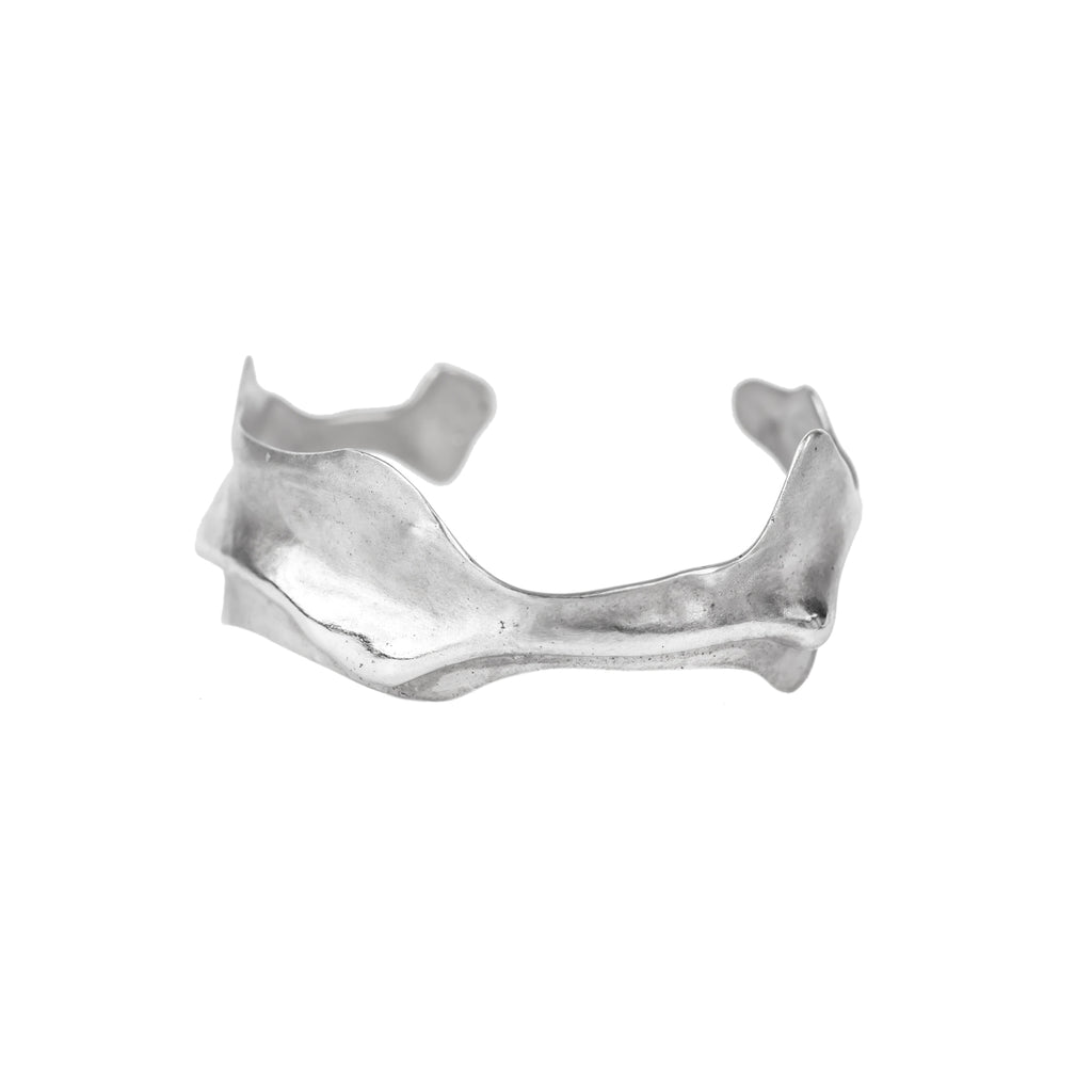 Sterling silver wave bangle