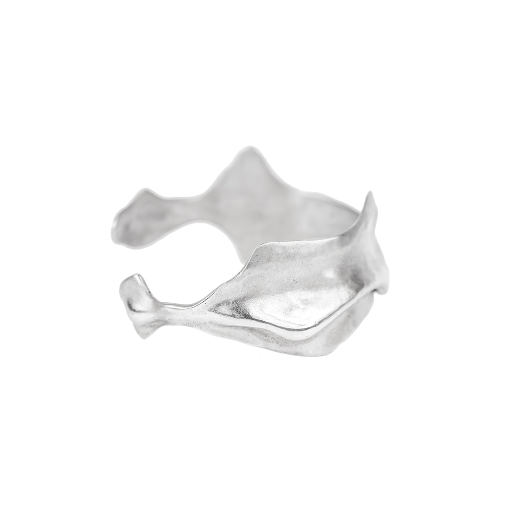 Sterling silver wave bangle