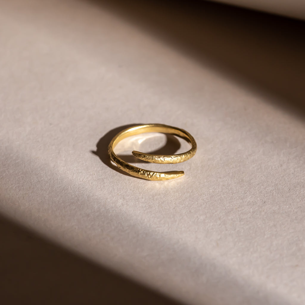 Textured gold band