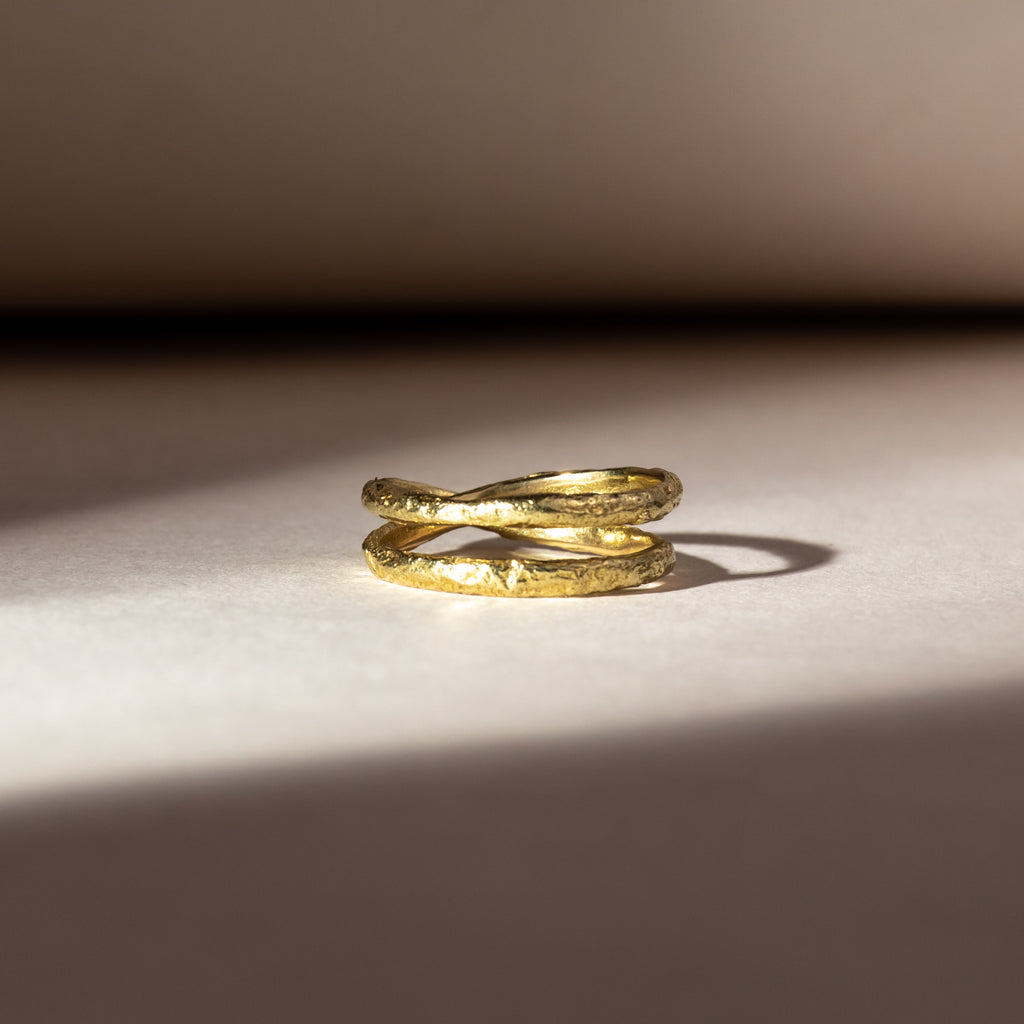 Double Glacial Band 18ct Fairtrade Gold