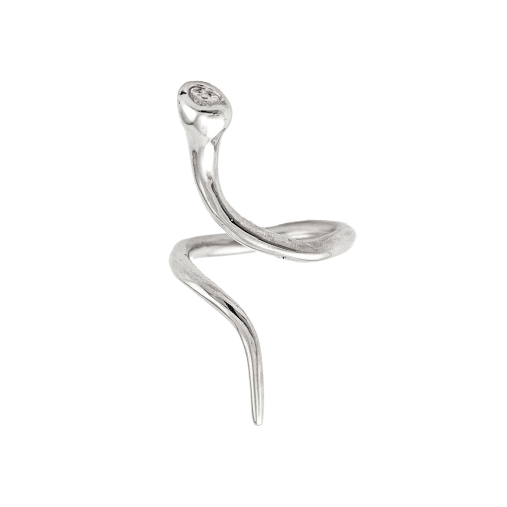 Statement recycled sterling silver ring