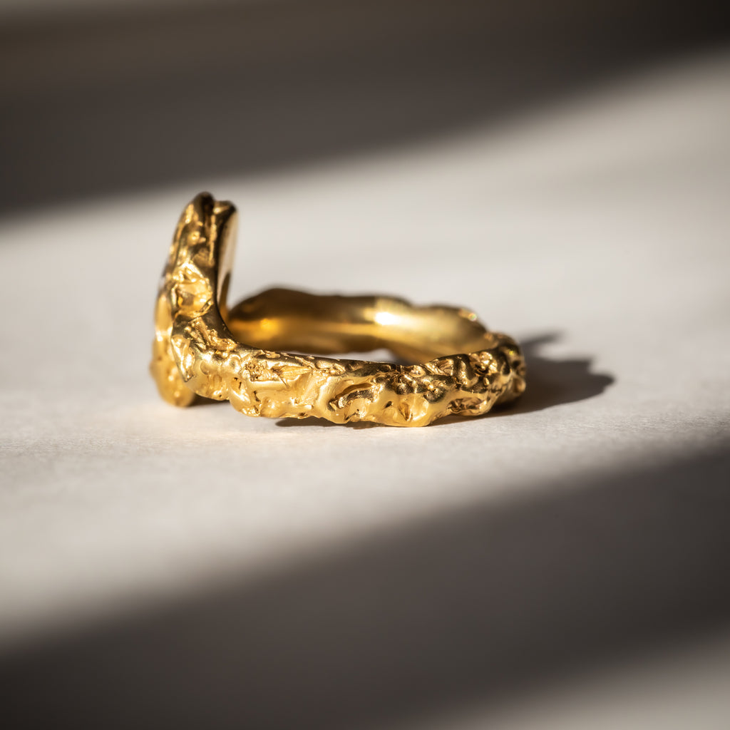 Bespoke ethically made Fairtrade gold engagement ring