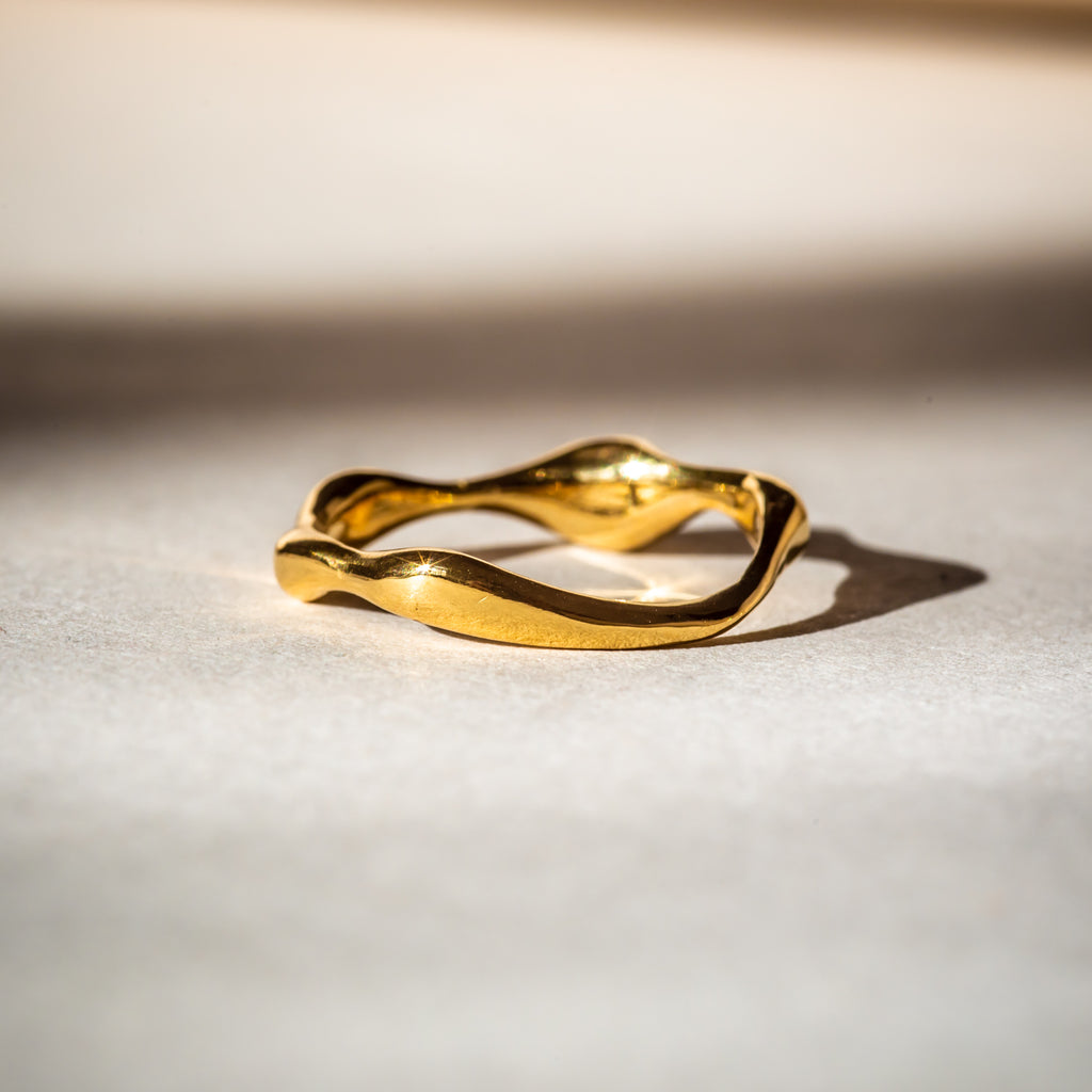Ethically handcrafted 18ct Fairtrade Gold Wedding Band