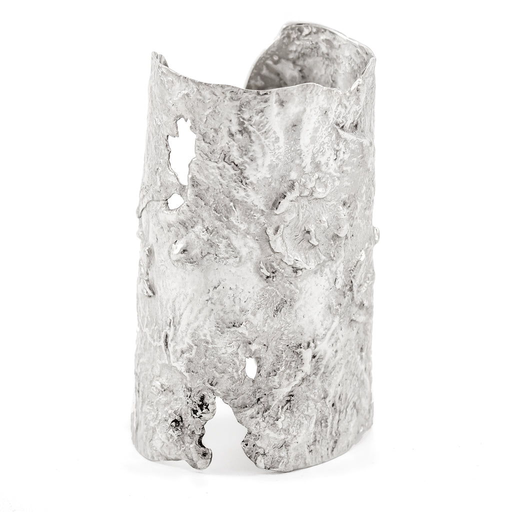 Unique statement sterling silver cuff